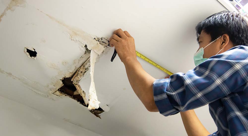 How to fix ceiling cracks from water damage